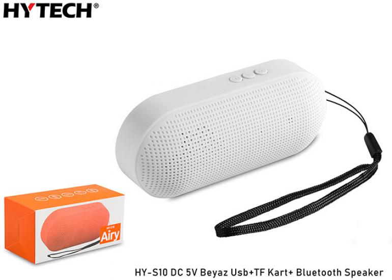 Hytech HY-S10 DC 5V Beyaz Usb+TF Kart+ Bluetooth Speaker