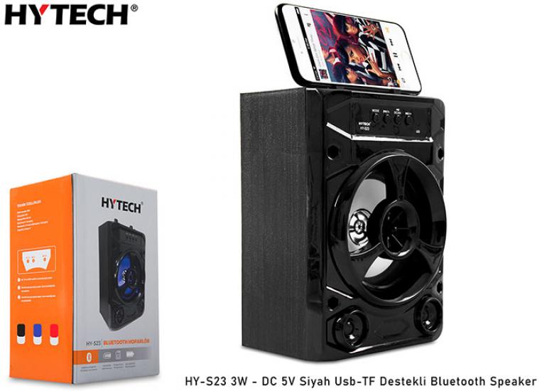 Hytech HY-S23 3W - DC 5V Siyah Usb-TF Destekli Bluetooth Speaker