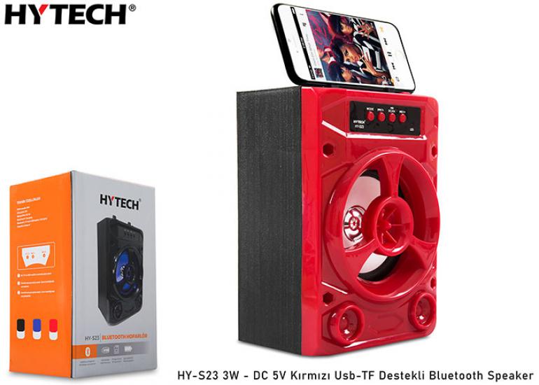 Hytech HY-S23 3W - DC 5V Kırmızı Usb-TF Destekli Bluetooth Speaker