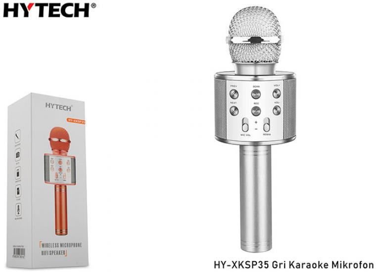 Hytech HY-XKSP35 Gri Karaoke Mikrofon