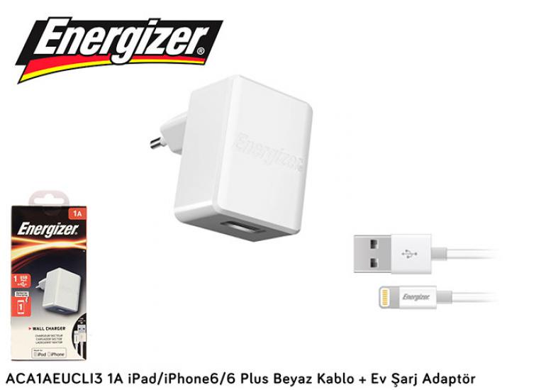 Energizer ACA1AEUCLI3 1A iPad-iPhone6-6 Plus Beyaz