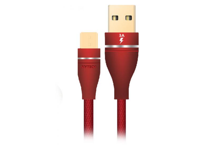 Hytech HY-X220 3A Micro Usb 1m Kırmızı Data Şarj Kablosu