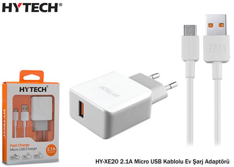 Hytech HY-XE20 2.1A Micro USB Kablolu Ev Şarj Adaptörü