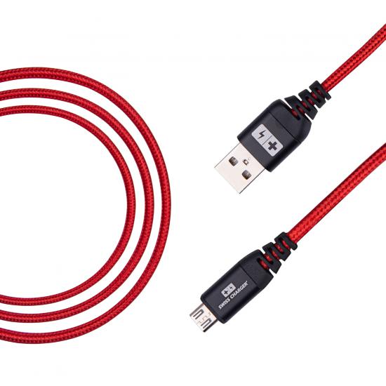 Swiss Charger SCC-10050 Yüksek Hız Usb Şarj Kablosu 1mt 50.000 Bükülme Dayanıklı