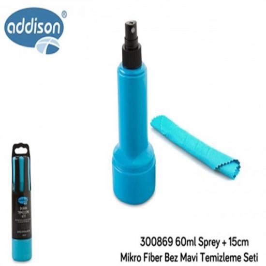 Addison 300869 60ml Sprey+15cm Mikro Fiber Mavi Bez Temizleme Seti