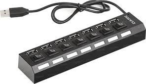 Dark 7 Port Anahtarlı USB2.0 HUB