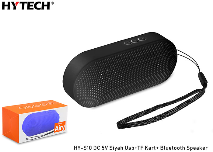 Hytech HY-S10 DC 5V Siyah Usb+TF Kart+ Bluetooth Speaker