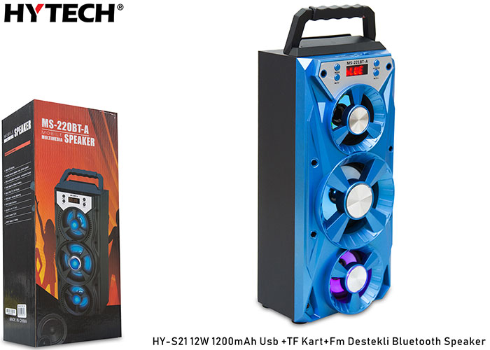 Hytech HY-S21 12W 1200mAh Karışık Usb +TF Kart+Fm MS-222BT-A