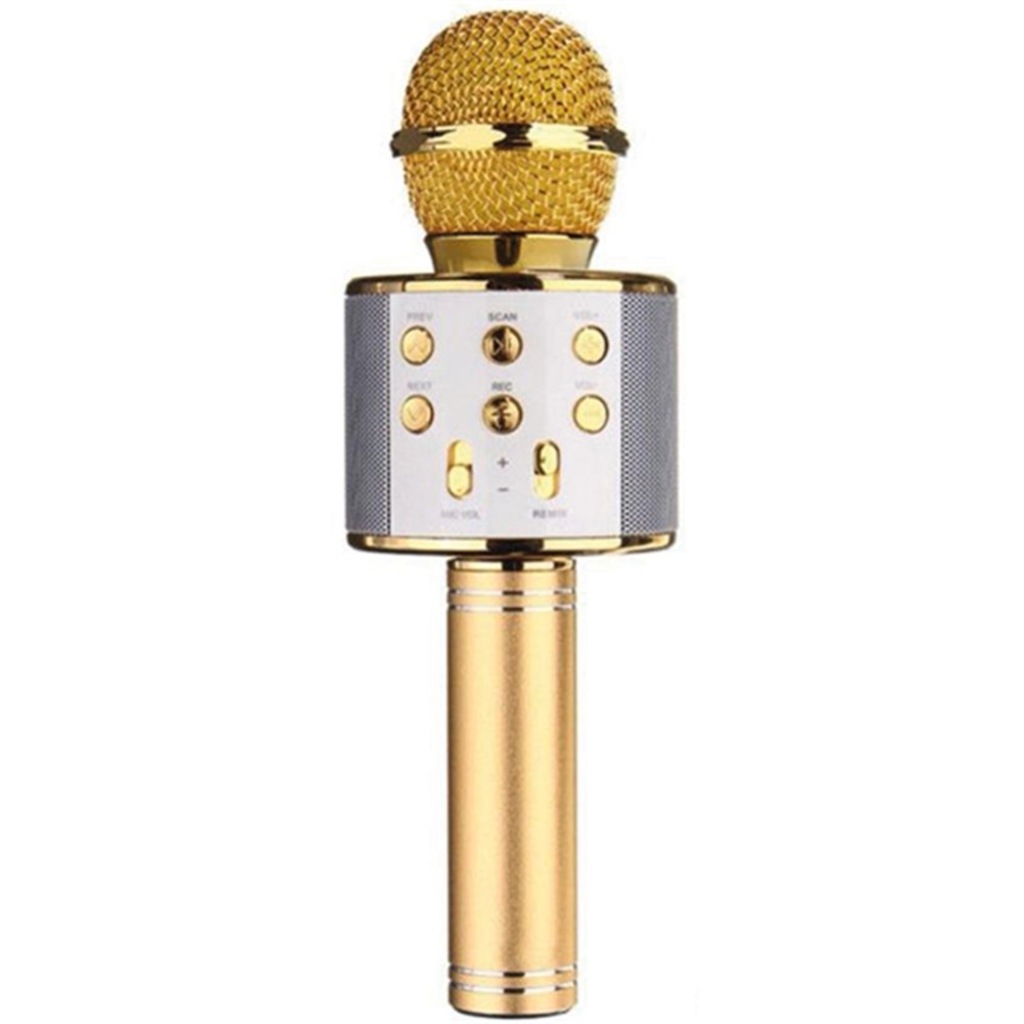 Wster Ws-858 Gold Bluetoot Karaoke Mikrofon