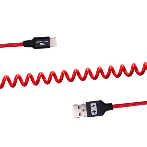 Swiss Charger SCC-10010 Spiral Usb Şarj Kablosu 1,5mt