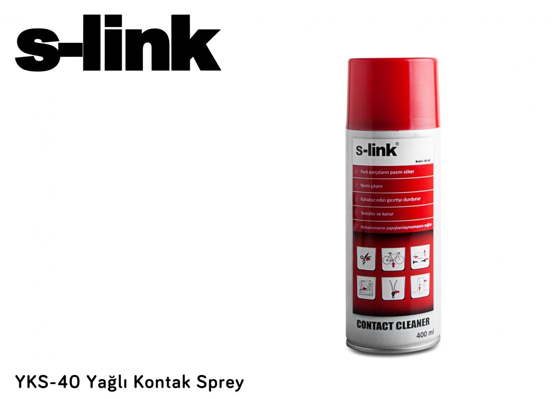 S-link YKS-40 400ml Yağlı Kontak Sprey Kırmızı Kapak